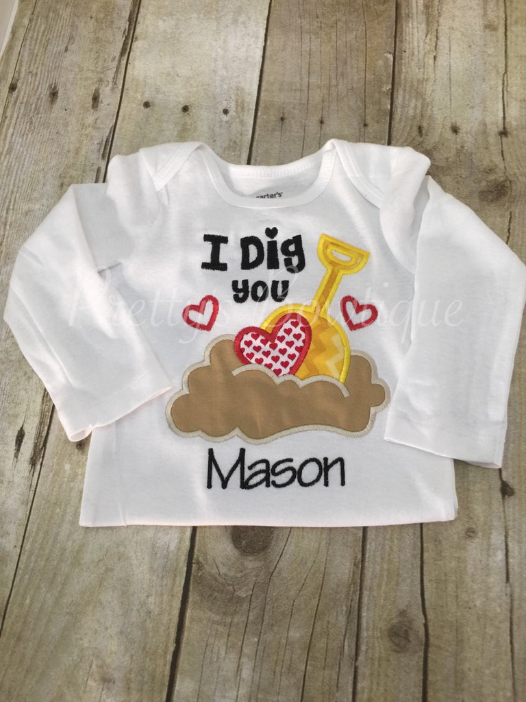 I dig you Valentine's Day shirt boy.  Valentines boys shirt - Pretty's Bowtique