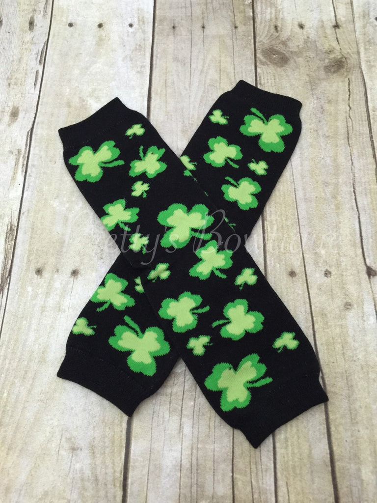 Shamrock St. Patrick's Day Leg Warmers-Baby leg warmers/Photo Prop  St. Patricks Day - Pretty's Bowtique