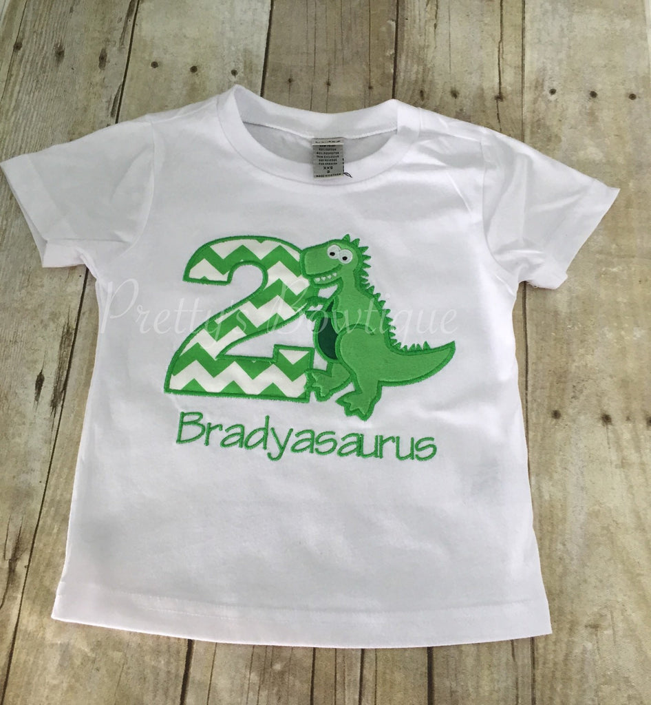 Dinosaur Birthday Shirt, T-Rex Birthday Shirt, Boys Birthday Shirt, Kids Birthday Shirt, Dinosaur Birthday, Custom Personalized shirt - Pretty's Bowtique
