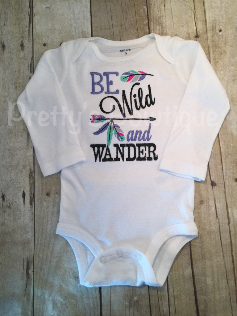 Be Wild and Wander Bodysuit or shirt Set can be customized - Pretty's Bowtique