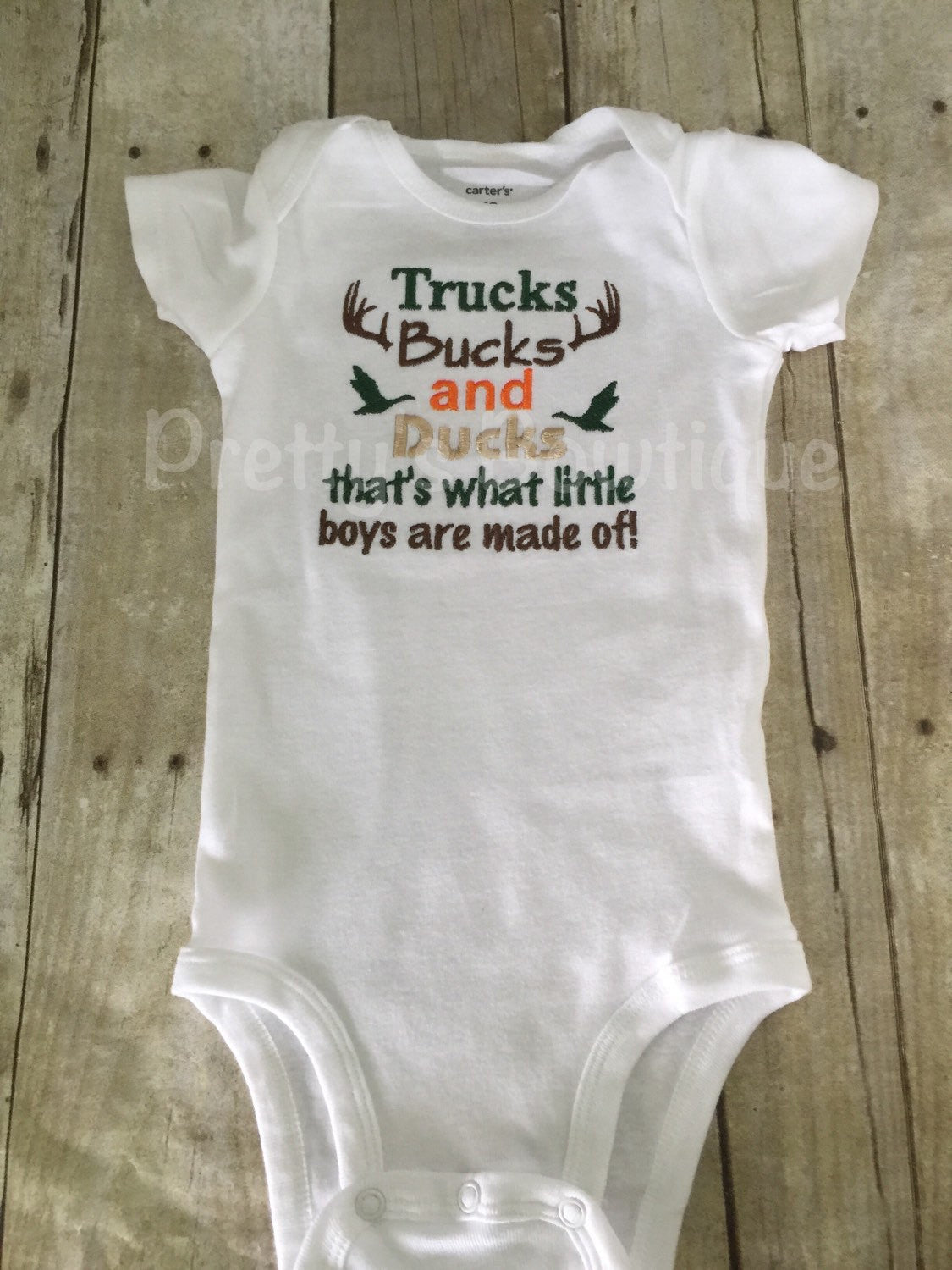 Baby Bodysuit Baby Duck Hunting Clothes Trucks Bucks And Ducks