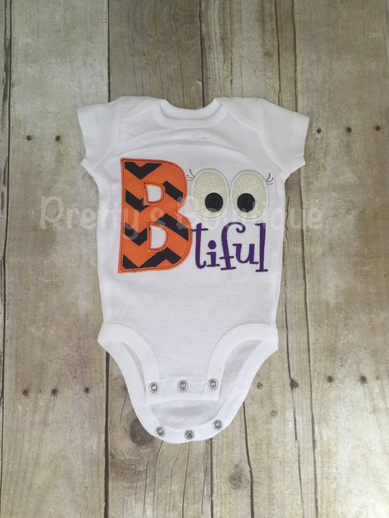 Bootiful Halloween Ghost shirt can be personalized outfit bodysuit or shirt Halloween outfit - Pretty's Bowtique
