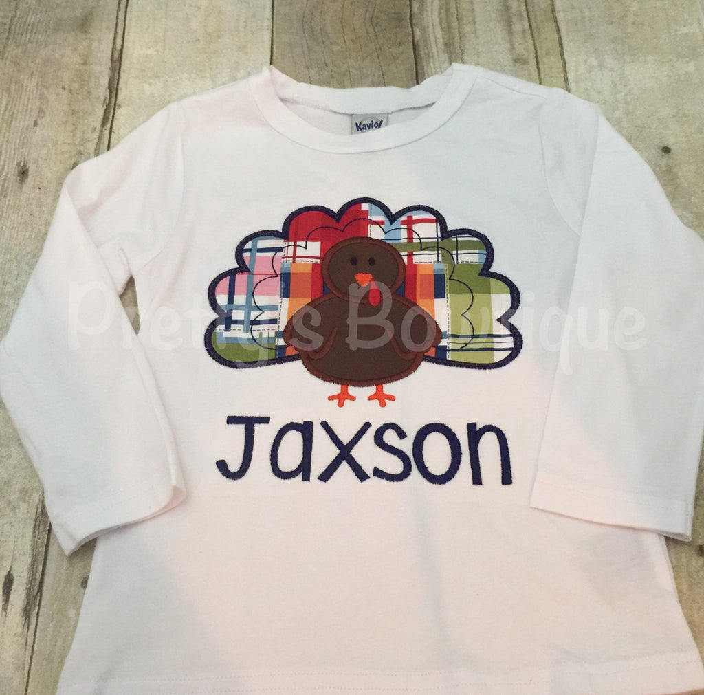 Boy Thanksgiving T Shirt / Bodysuit for Baby, Toddler & Child Personalized with Name - Pretty's Bowtique