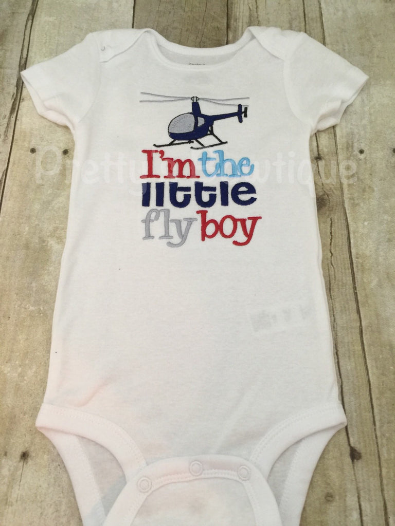 I'm the fly little boy bodysuit or shirt-- Fly Boy T-Shirt-- Airplane Boys shirt - Pretty's Bowtique