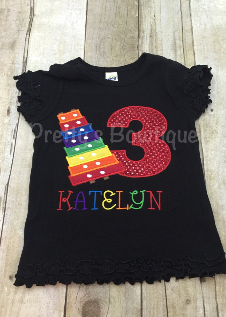 Music Birthday Shirt any age or colors - Pretty's Bowtique