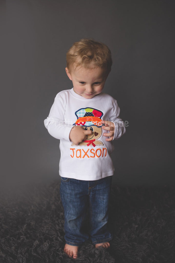 Boy's Fall Scarecrow T Shirt / Bodysuit for Newborn, Toddler & Youth Personalized with Name - Pretty's Bowtique