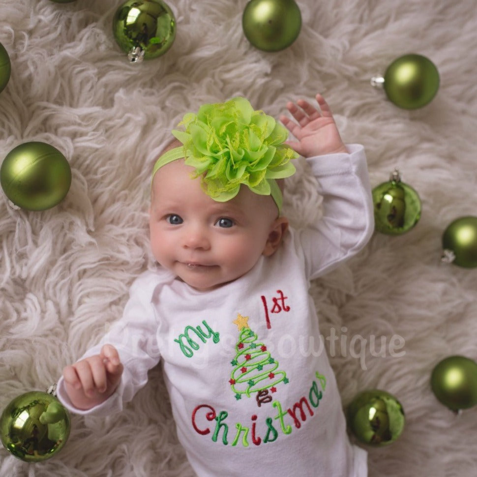 My First Christmas Baby Girl Shirt or Bodysuit Sizes Newborn to 2T - Pretty's Bowtique