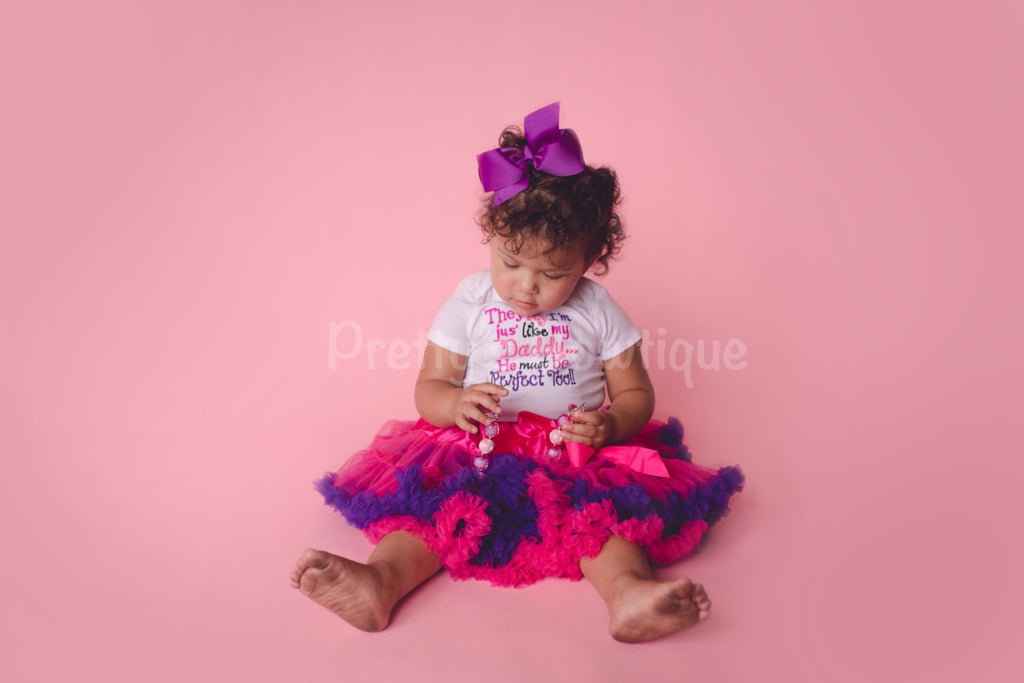 They say I'm jus' like my Daddy...He must be Perfect Too!!! Bodysuit can be customized - Pretty's Bowtique