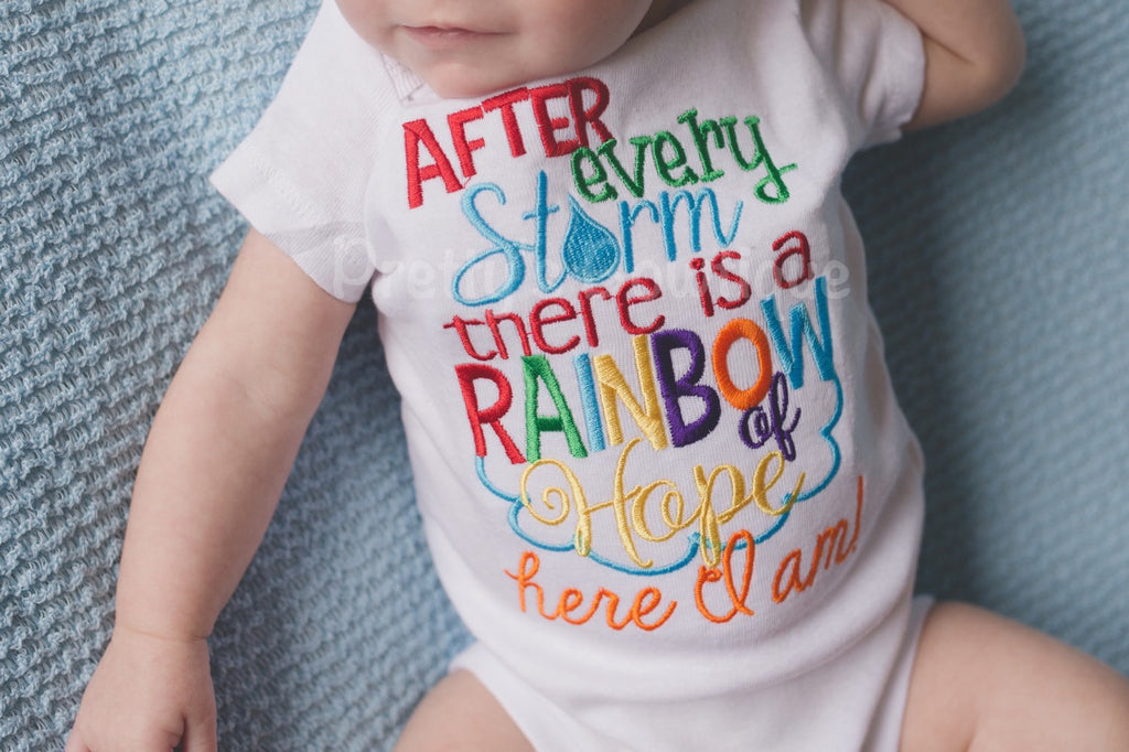 After every storm there is a rainbow of hope... Here i am! Bodysuit or shirt and headband - Pretty's Bowtique