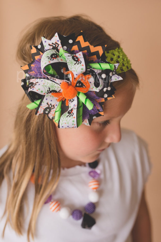 Halloween Hair Bow Over the Top Bow - Pretty's Bowtique