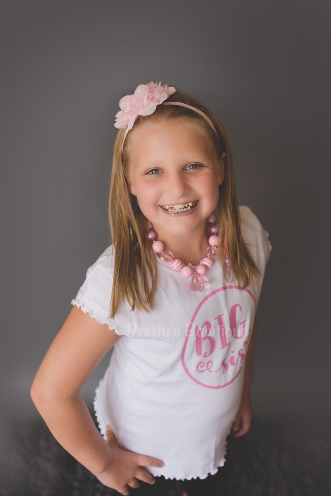 Big sister shirt or bodysuit -- announcemt shirt or bodysuit - heat transfer vinyl - Pretty's Bowtique