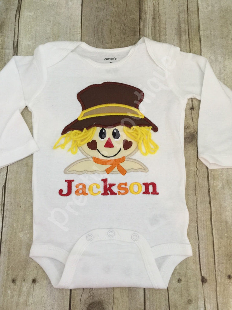Kids Scarecrow Shirt Personalized with Name - Sizes Newborn to 14 Years - Pretty's Bowtique