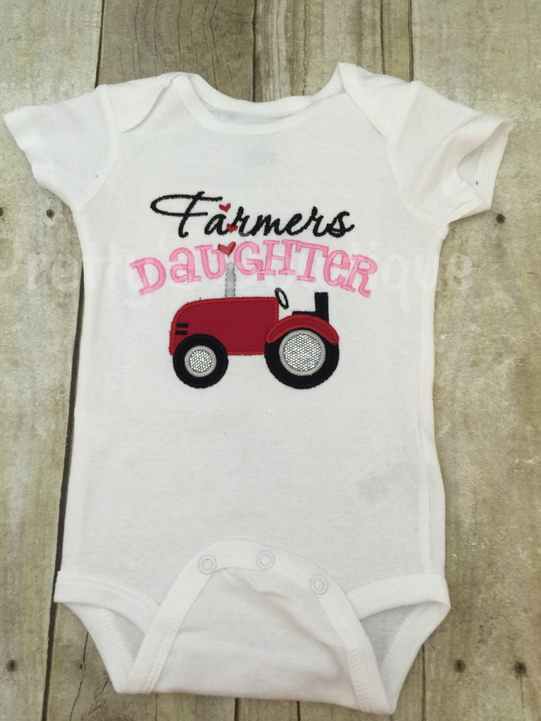 Farmer's Daughter bodysuit or t shirt. Can customize wording and colors - Pretty's Bowtique