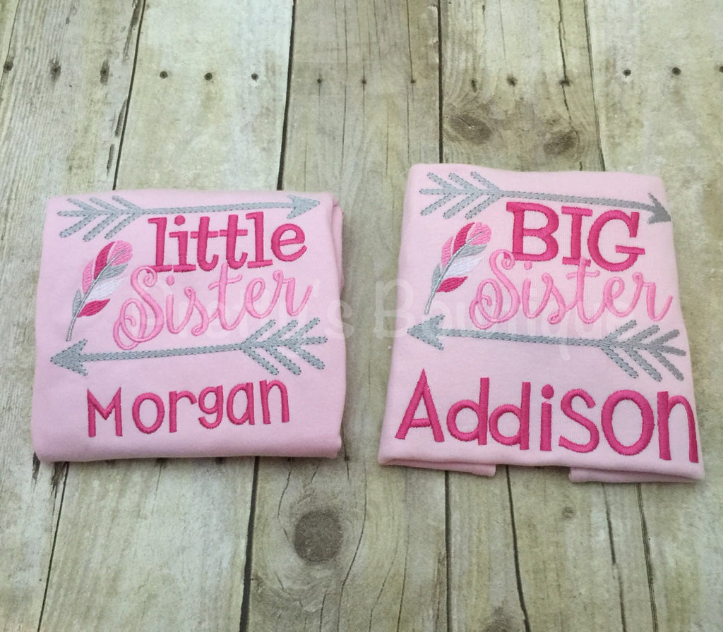 Big sister T Shirt - Pregnancy announcement shirt or body suit can personalize colors - Pretty's Bowtique
