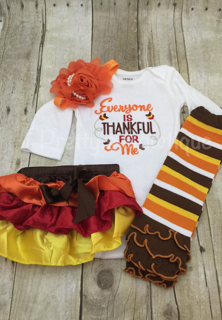 Thanksgiving shirt or bodysuit - Everyone is Thankful for me - unisex baby bodysuit - kids t shirt thanksgiving - fall outfit - Pretty's Bowtique