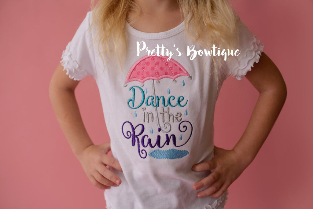 Dance in the rain--girls t shirt or bodysuit-- Girls T Shirt Dance in the Rain - Pretty's Bowtique