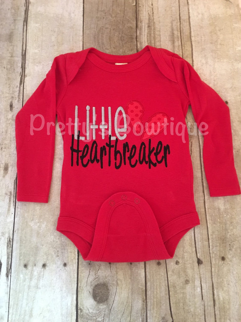 Boys Valentine's Shirt Little Heartbreaker-- Boys Valentine shirt or bodysuit - Pretty's Bowtique
