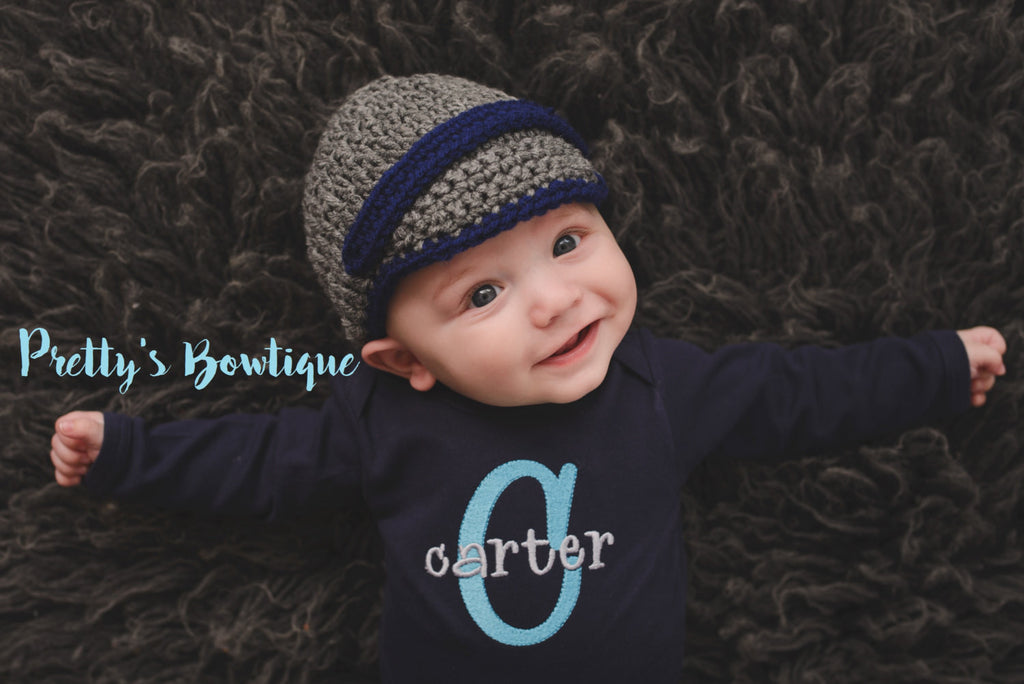 Baby Boy Coming Home Outfit - Baby Boy Bodysuit - Personalized Embroidered Baby Clothing Monogram - Baby Outfit - Baby Boy shower gift - Pretty's Bowtique