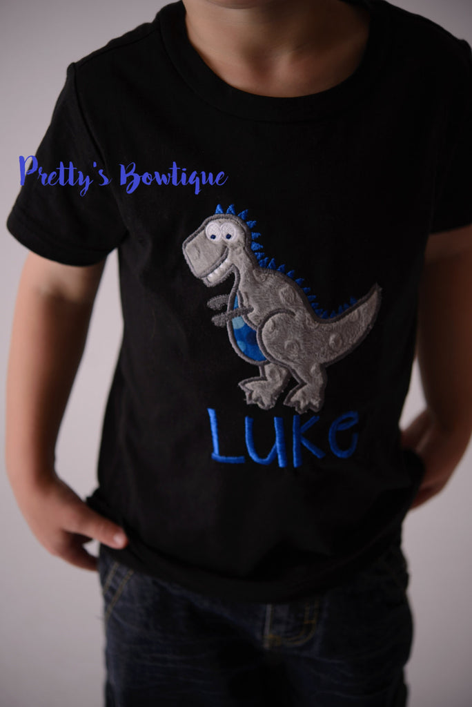 Dinosaur  Shirt, T-Rex Birthday Shirt, Boys T rex Shirt, Custom Boys Shirt, Dinosaur Birthday -- Dino-- Boys t shirt - Pretty's Bowtique
