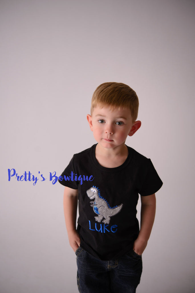 Dinosaur  Shirt, T-Rex Birthday Shirt, Boys T rex Shirt, Custom Boys Shirt, Dinosaur Birthday -- Dino-- Boys t shirt - Pretty's Bowtique